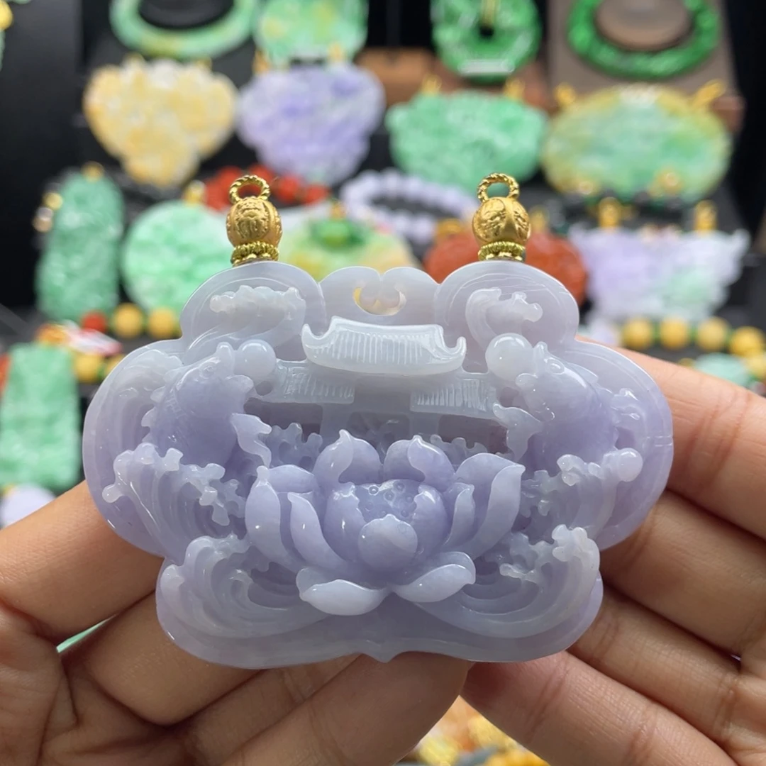 翡翠未镶嵌颈饰代编织