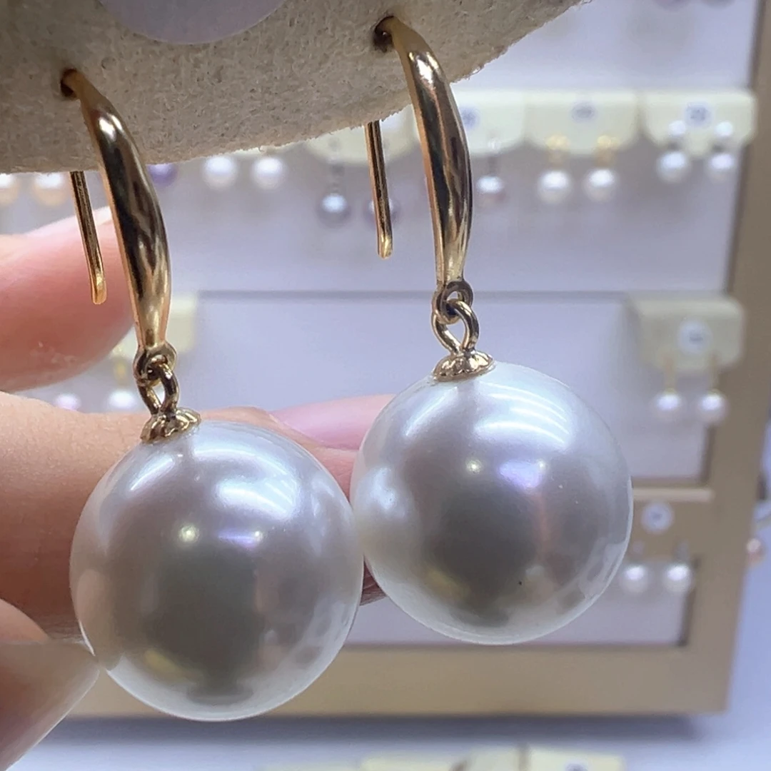 银S925镶嵌淡水珍珠耳饰