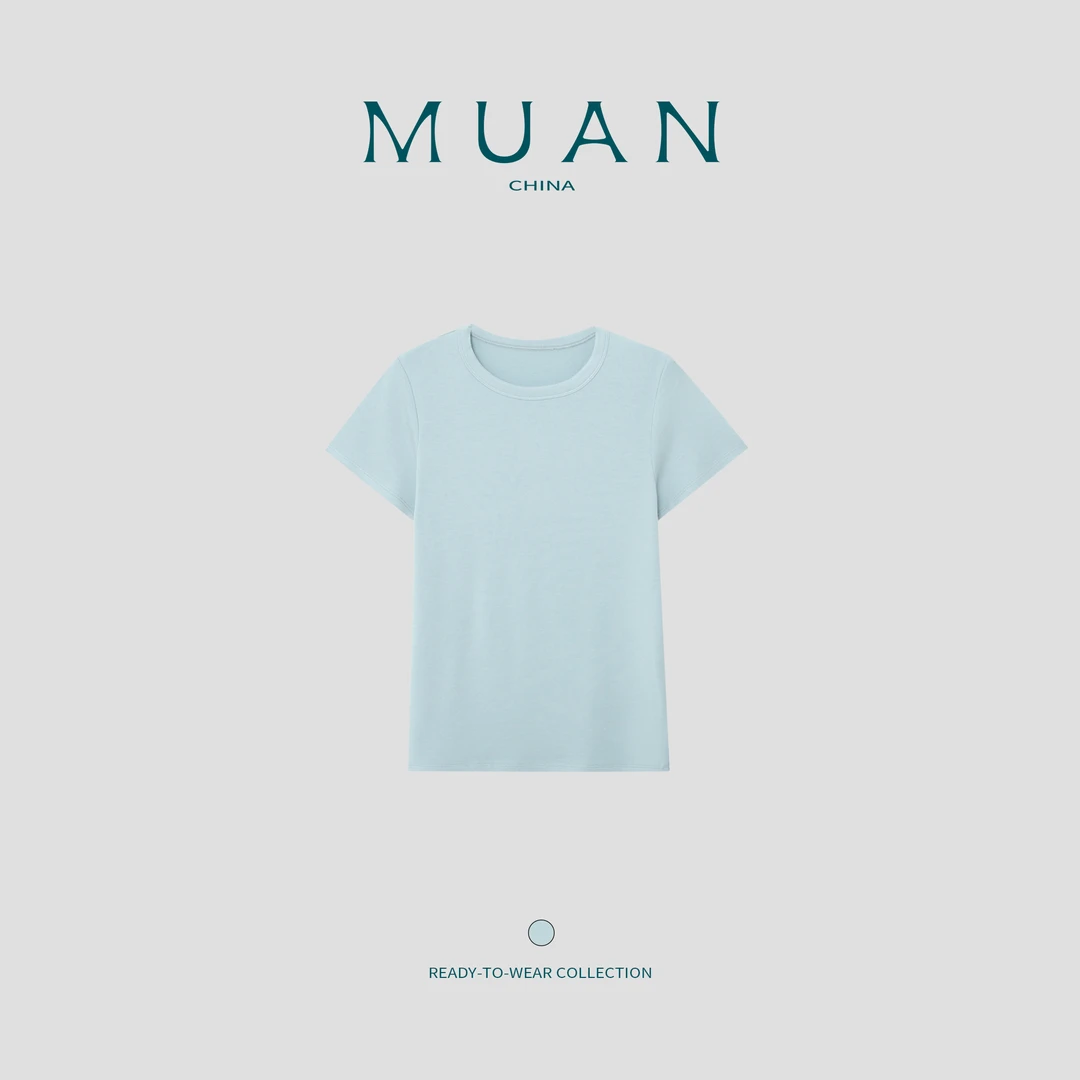 木岸：《果冻T》MUAN定制宽松简约圆领短袖上衣T恤JD-1022