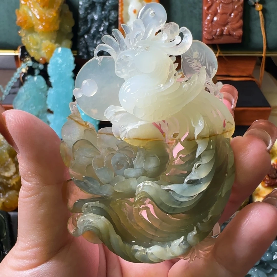 山***白岫玉未镶嵌颈饰凤凰