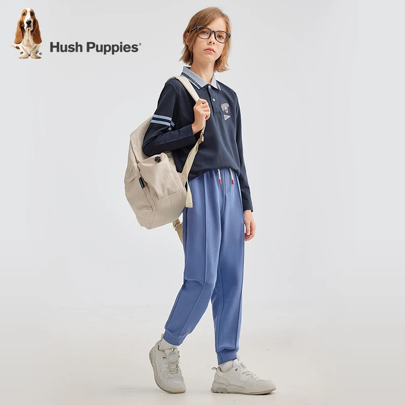 【单毛圈】暇步士童装秋季新款单毛圈针织裤子大童卡通休闲长裤