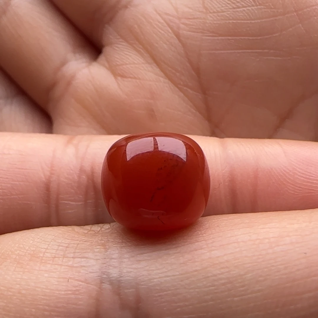 南红玛瑙老型12.1x10.7未镶嵌卡**斯沙纹 白马牙