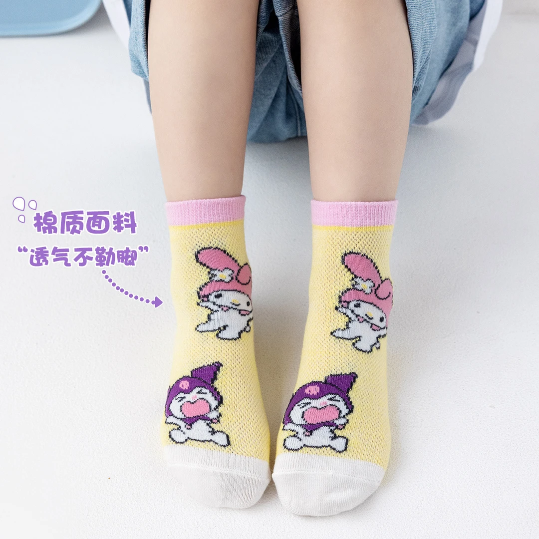 棉65%袜子松口袜子棉袜男童新生儿女童儿童春夏学生袜薄款卡通夏