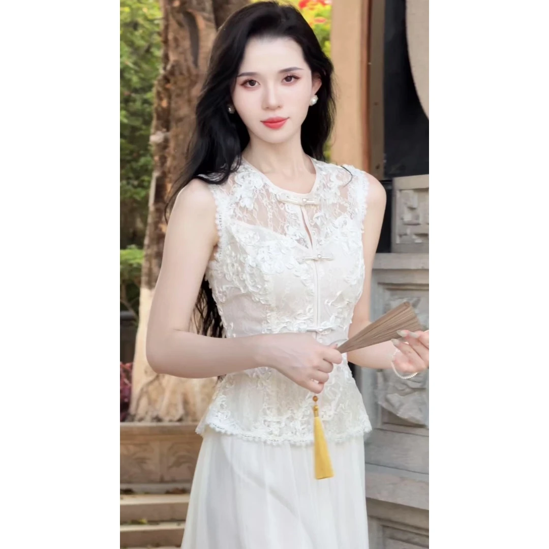 【yola】书签夏季新款高级法式气质显瘦A摆连衣裙-YL70095