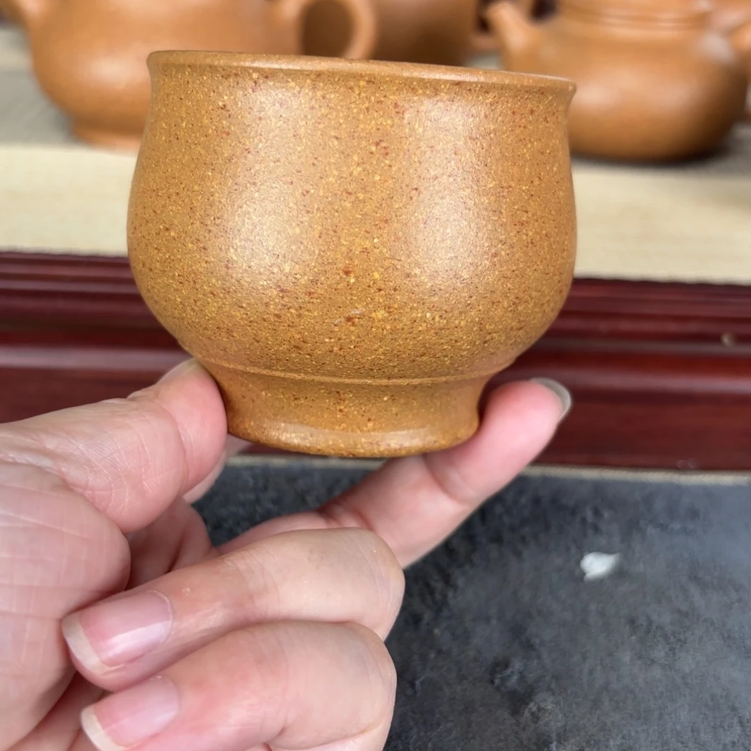 紫砂茶壶梨皮黄段主人杯