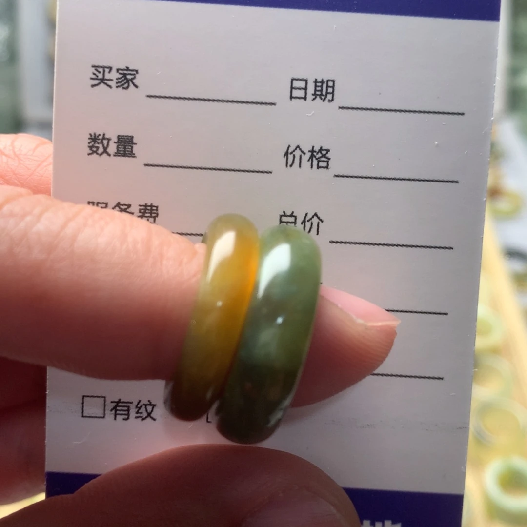 蛇纹石玉戒指未镶嵌湫*?内径16.6