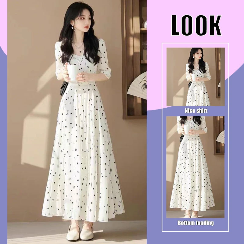 浅春系穿搭上流社会气质名媛女神范轻奢高级感正式场合白色连衣裙