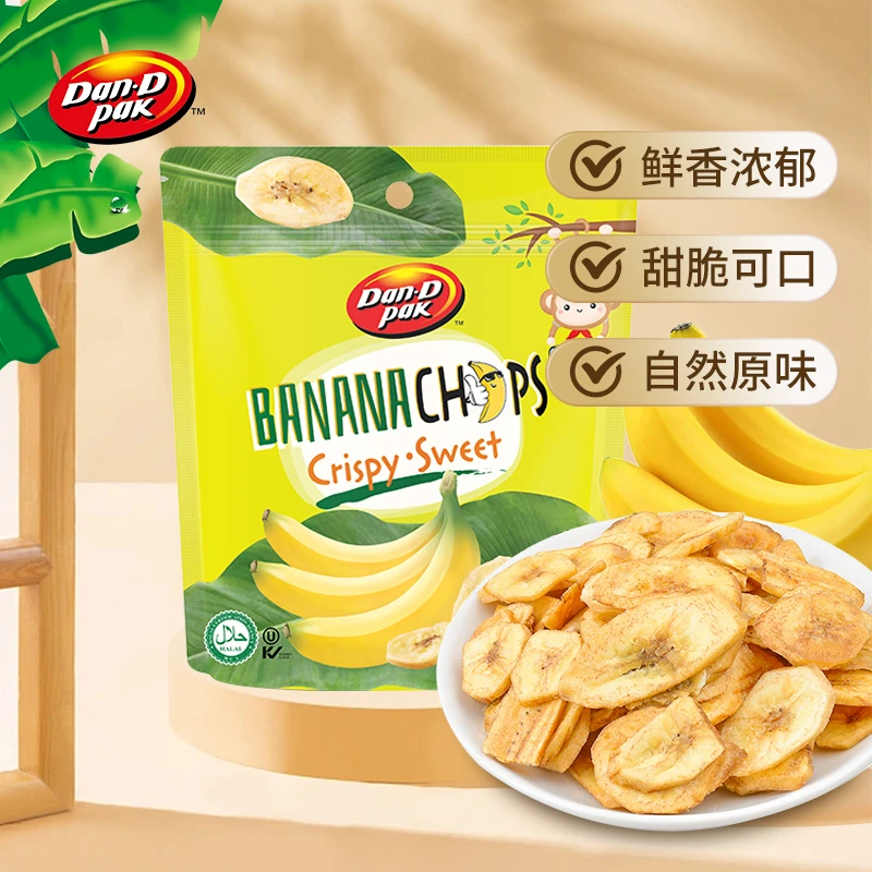越南进口丹帝甜脆香蕉片网红休闲零食原切脱水果干香蕉脆片