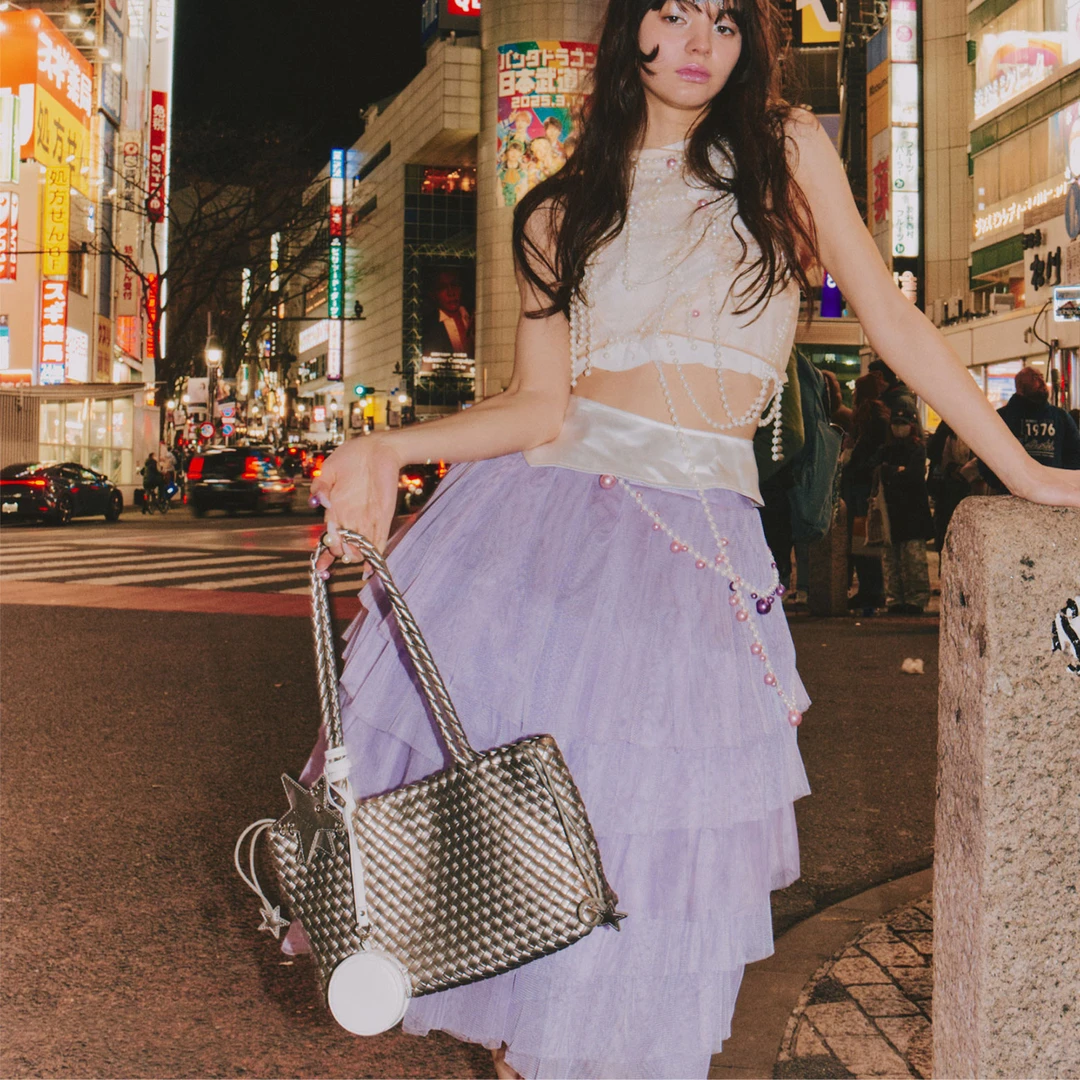 小众高级感横版编织包2025新款包包手工编织托特包手提星星通勤包