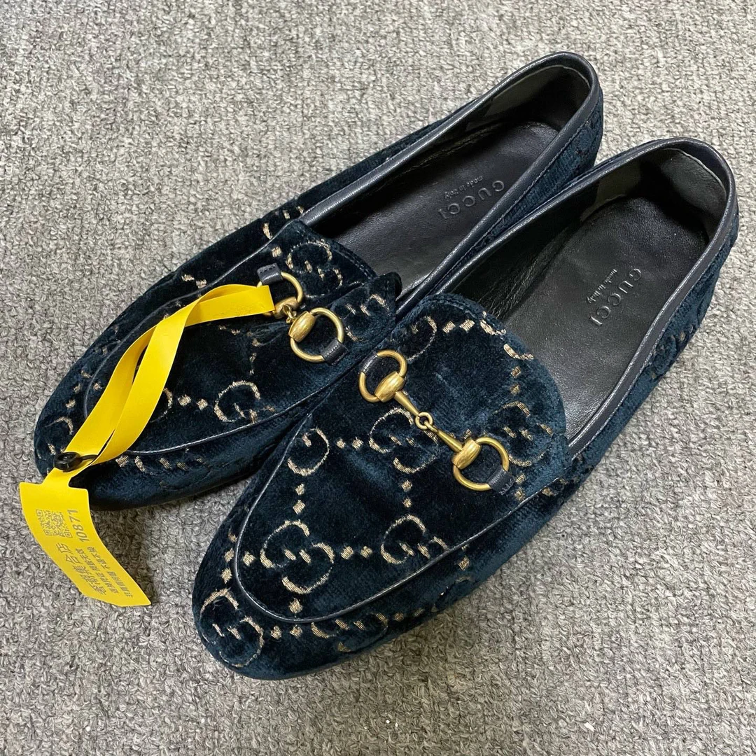 95新 GUCCI/古驰 Jordaan 时尚低帮乐福鞋休闲鞋 37码/10871