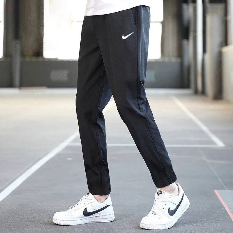 Nike耐克男装2025新款裤子梭织薄款黑色长裤直筒休闲运动裤
