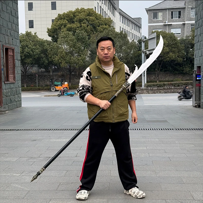 龙泉沈广隆- 春秋大刀 花纹钢 宝剑 手工 未开刃