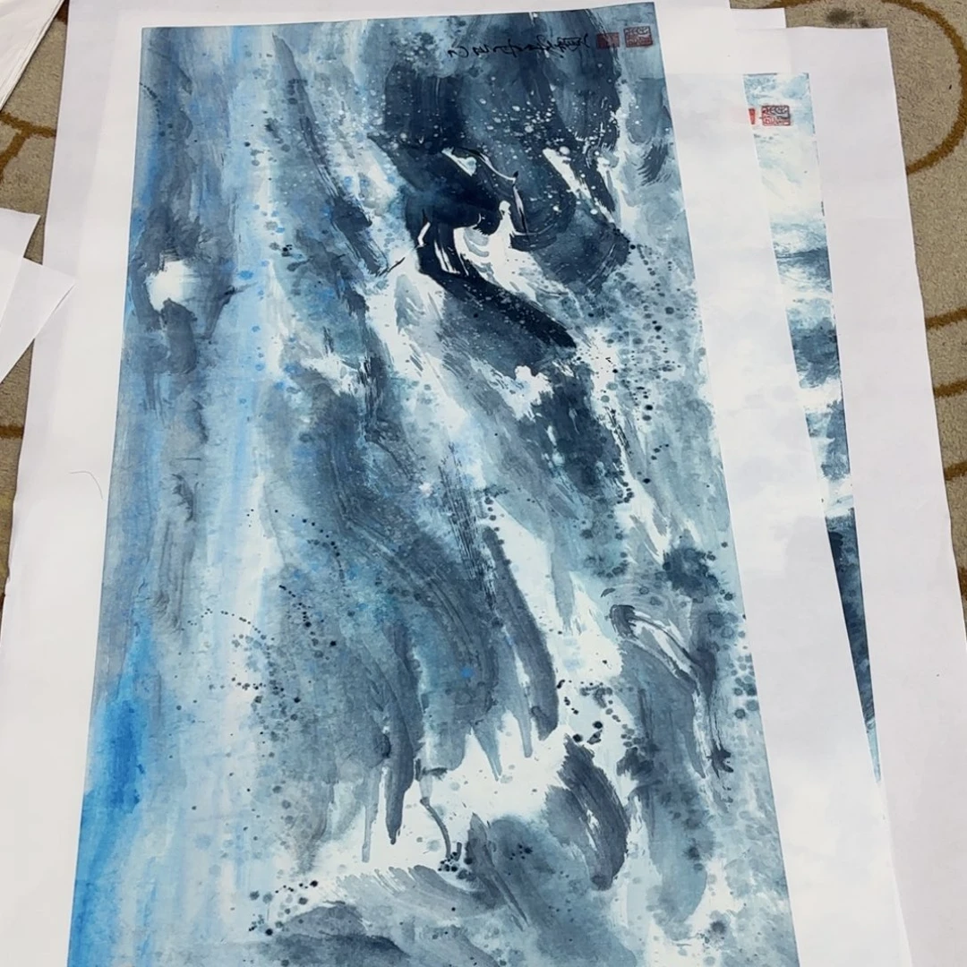 国画国画年启贺老师作品刘