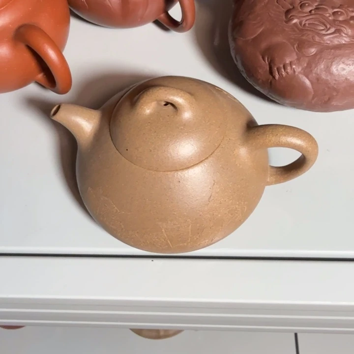 言***心紫砂茶壶横圆壶不退不换