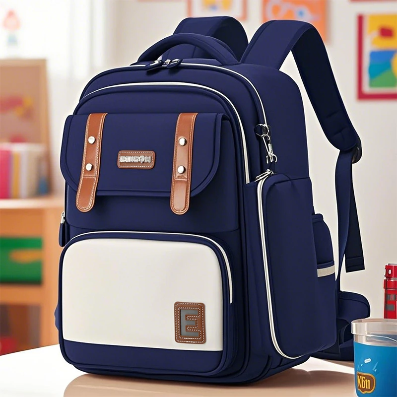 Edison爱迪生防下坠儿童书包小学生英伦风轻便护脊大容量双肩包