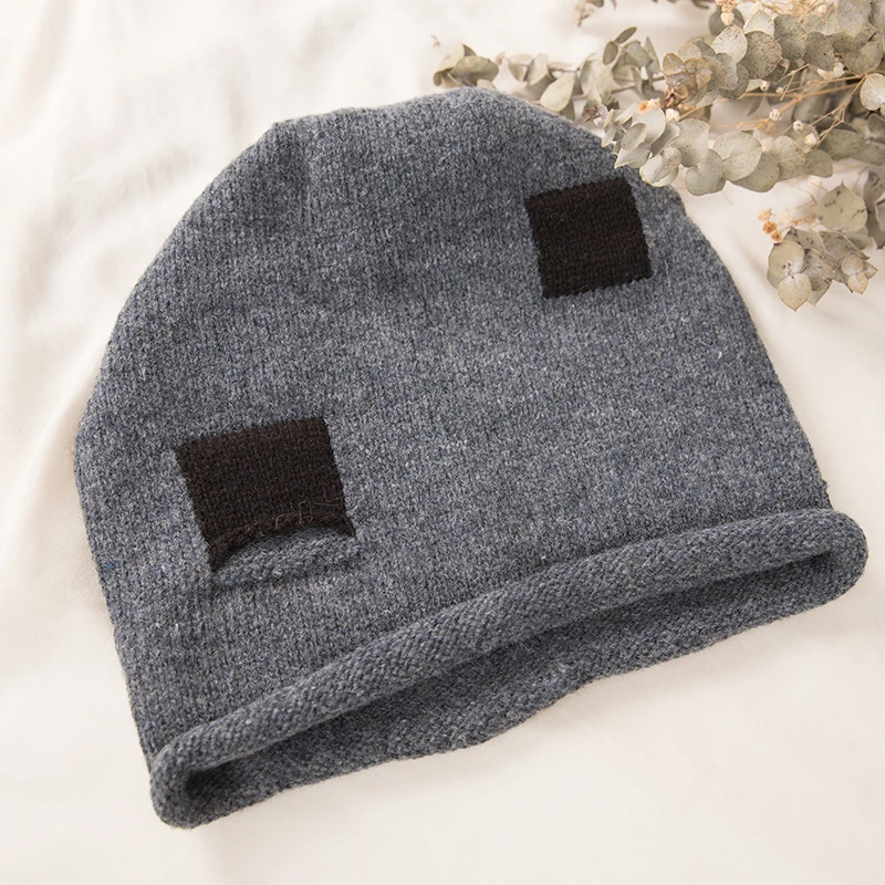 文艺纯色堆堆羊毛方块帽子女百搭秋冬帽子2600