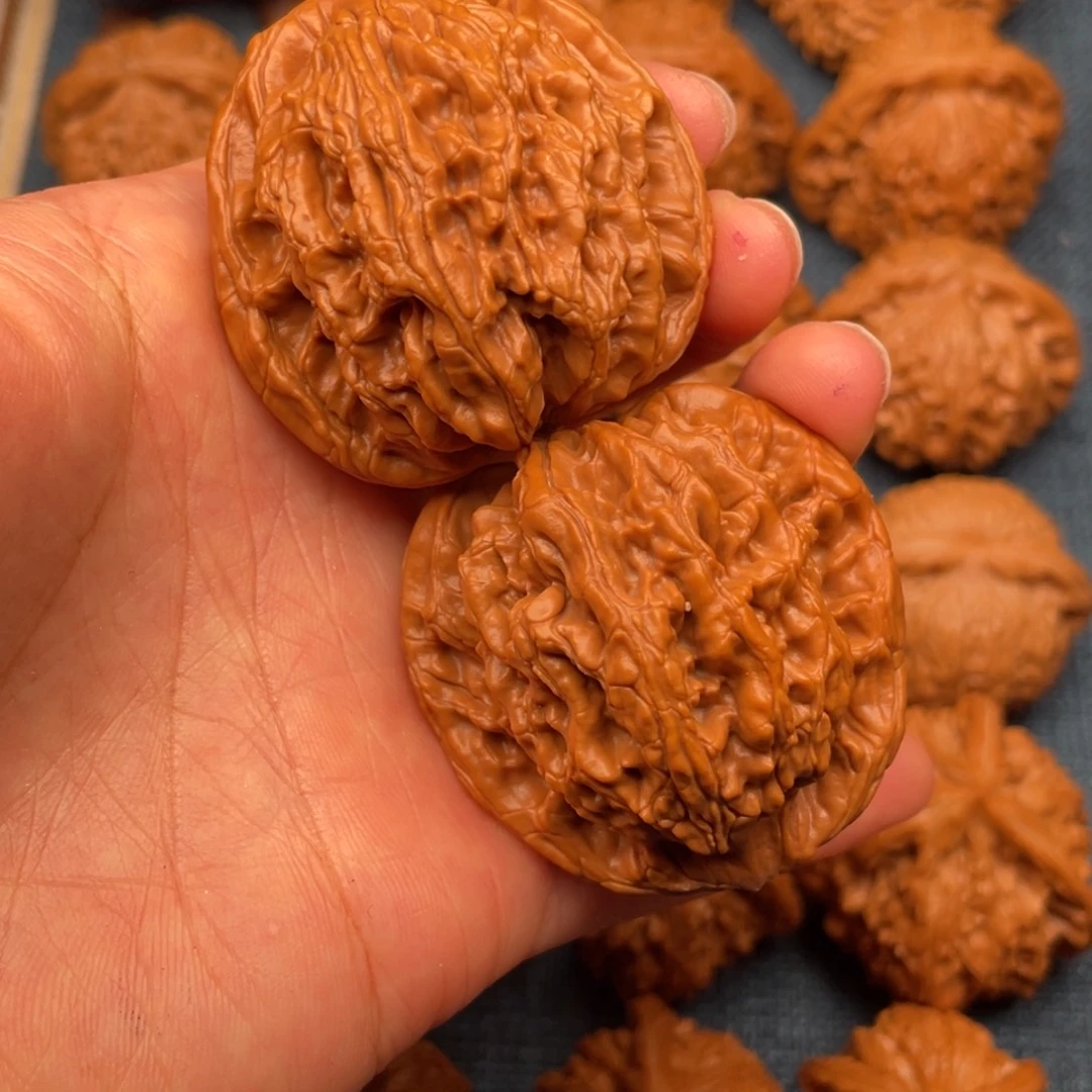 把件文玩核桃44全品毕业大虎头51克