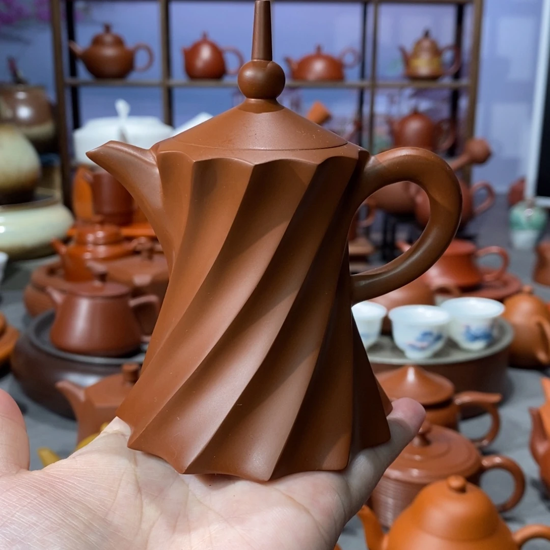 茶壶紫砂吴翰石矿朱泥小蛮腰105cc