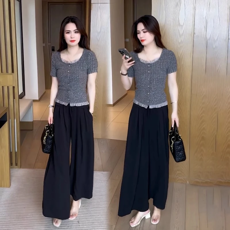 时尚夏款短袖t恤2025新款轻熟风女装减龄体恤洋气显瘦百搭上衣