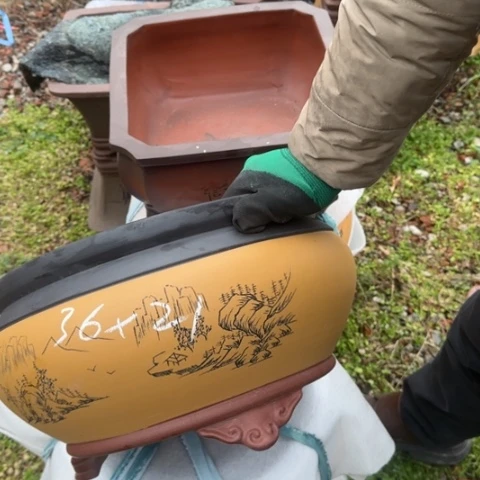 红陶紫砂花盆盆景盆栽瑕疵