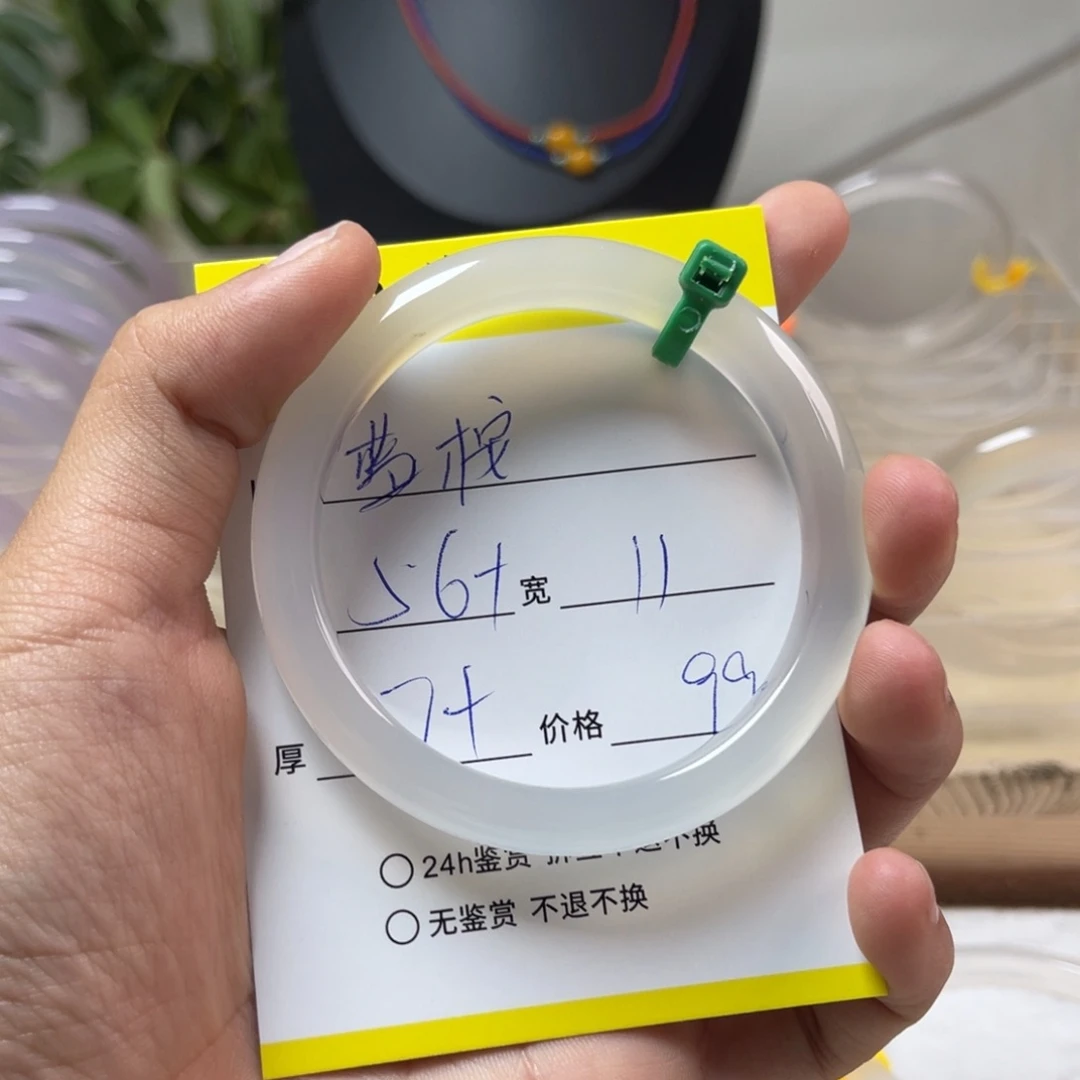 石英质玉银S925镶嵌耳钉蓝*丶
