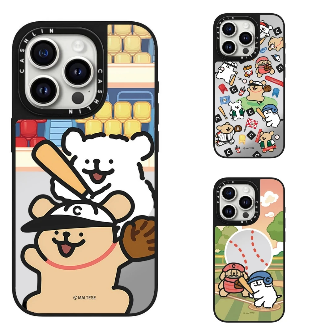 CASE定制版棒球线条小狗新款适用苹果17pro壳iPhone16promax保护1