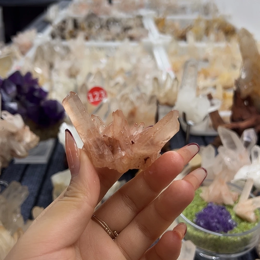 青***松水晶珠宝半成品银S925镶嵌