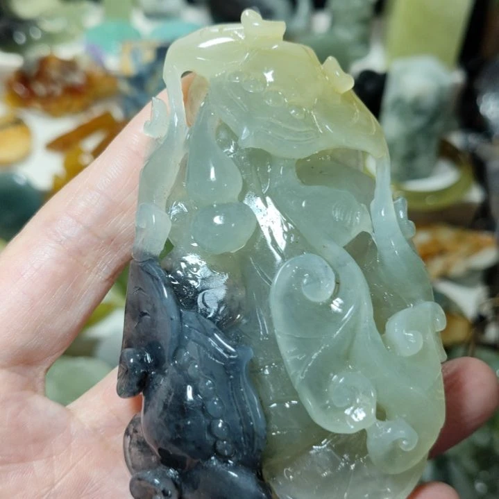 岫玉未镶嵌手把件