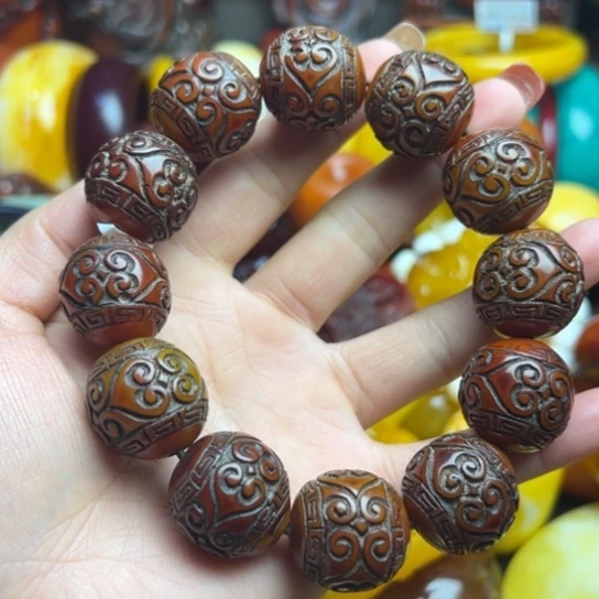 琥珀手串未镶嵌蜜蜡