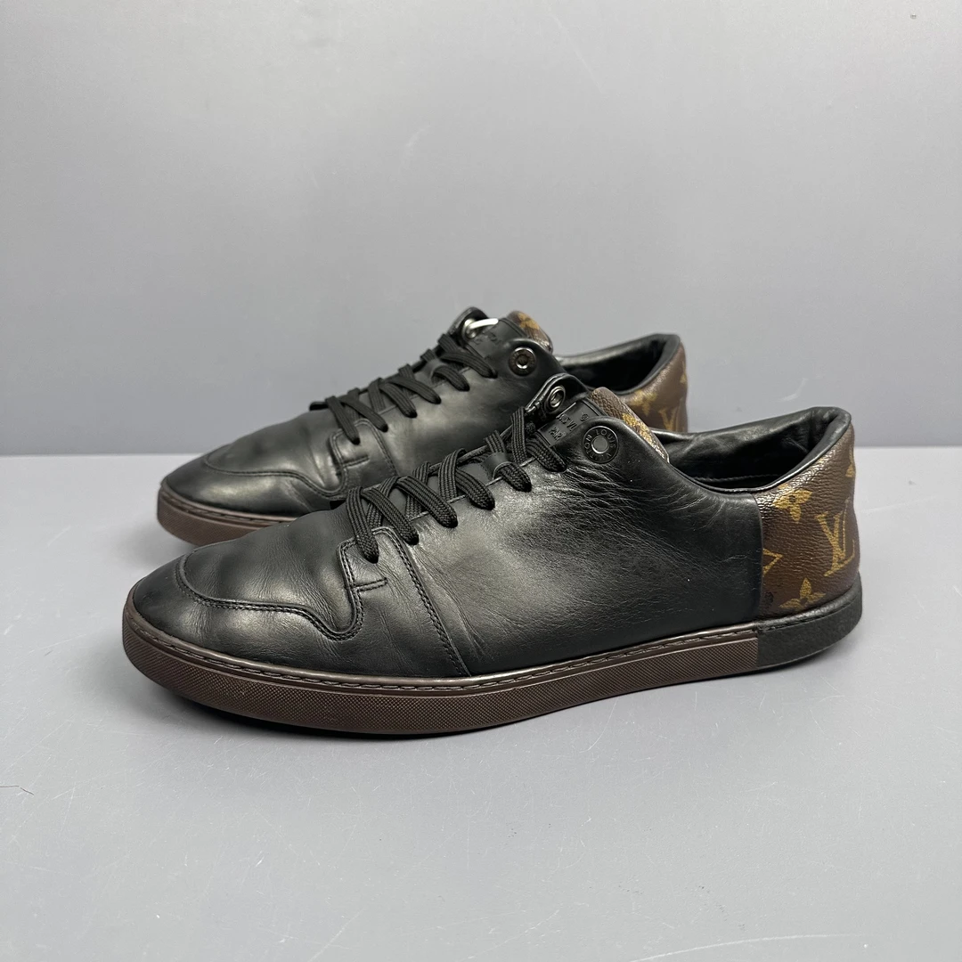 95新 LouisVuitton/路易威登 41码 lv老花板鞋 休闲鞋 鞋底磨损