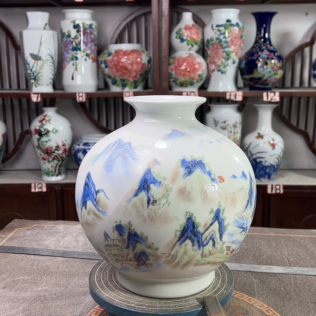 陶摆件景德镇陶瓷石千里