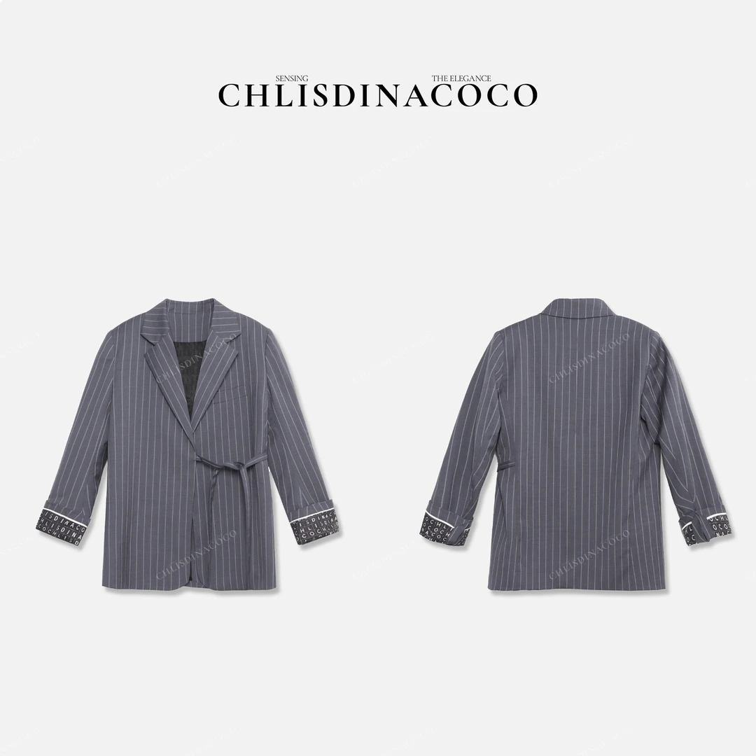 Chlisdinacoco“椿佽於嚄”单扣无领西装外套C9L008WT251