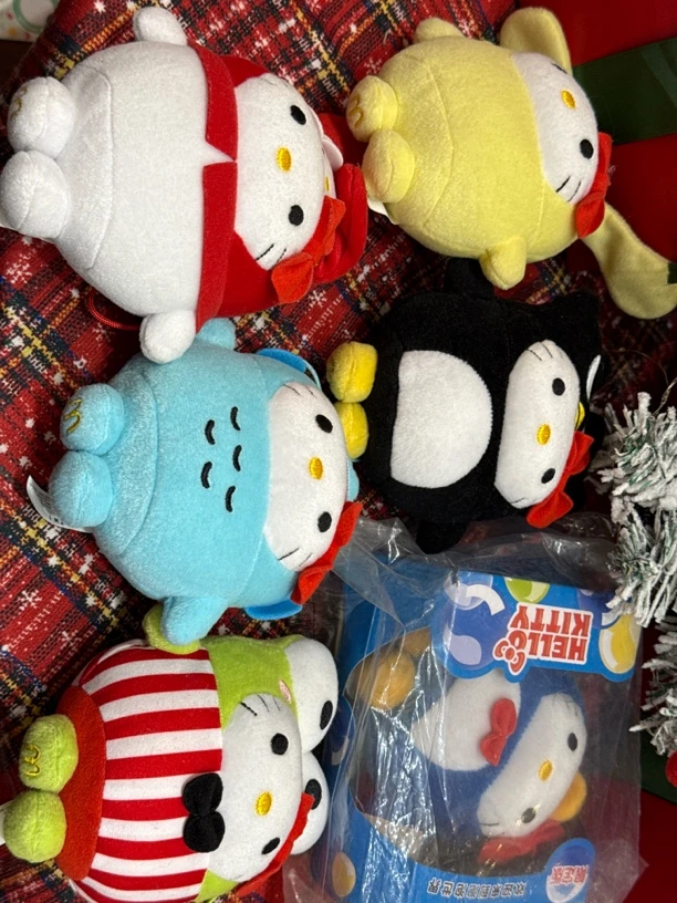 汉堡专拍全家福kitty挂件