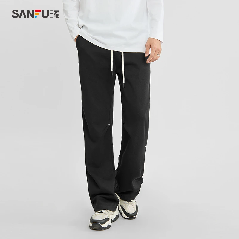 SANFU/三福2025早春款男女时尚休闲百搭宽松运动直筒休闲裤497960