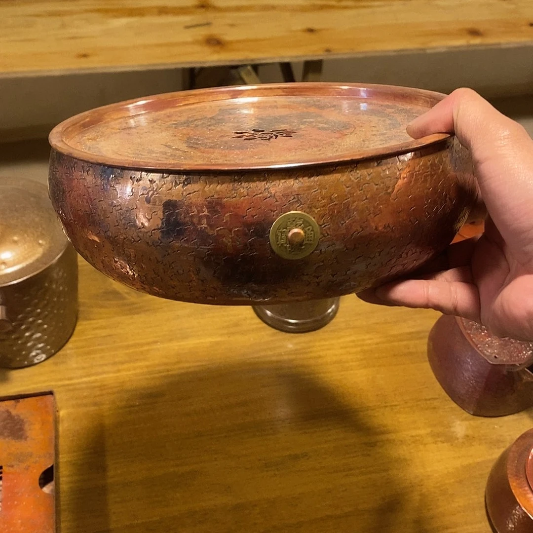 25公分壶承手工锻打工艺淬火色