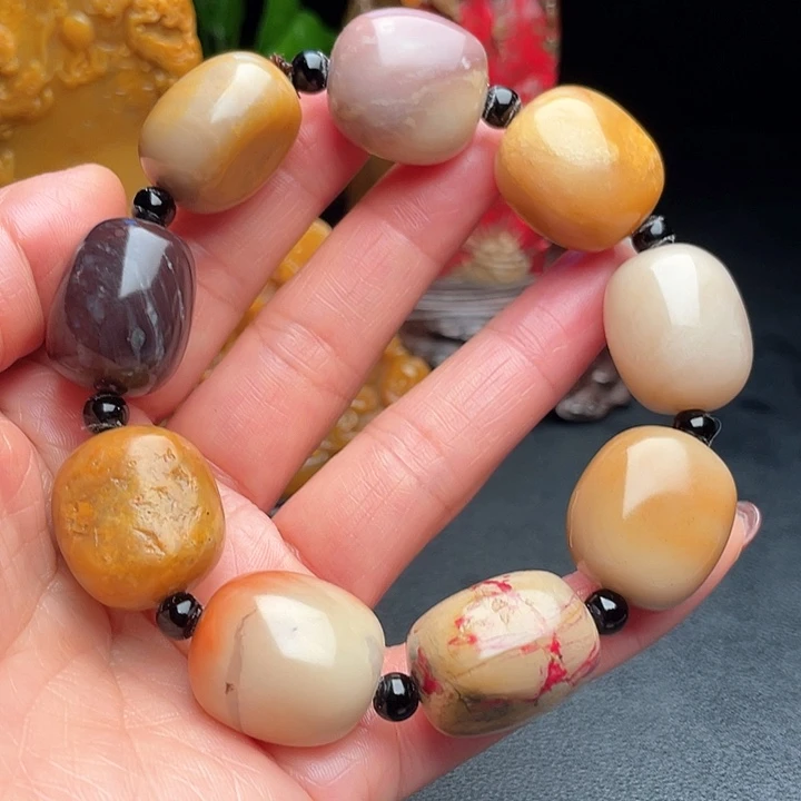 田黄石妳****6昌化石印章闲章把件多宝手串