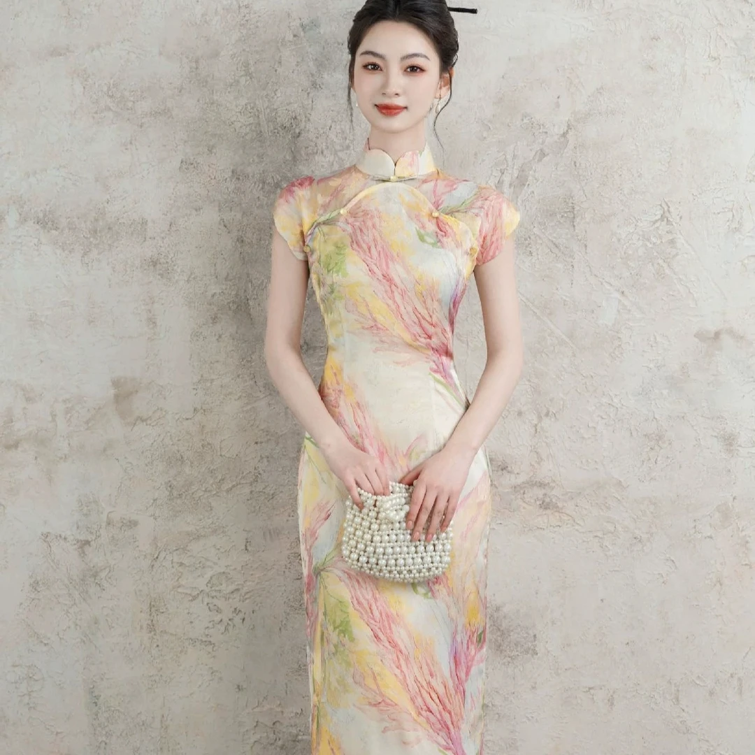 112【苏锦婳】苏州夏季时尚日常旗袍少女性感修身公主风