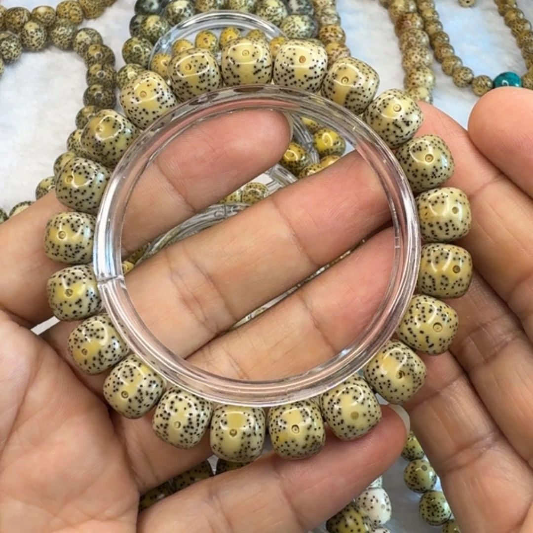 手串星月菩提绿幽灵通体留白小细星11/10