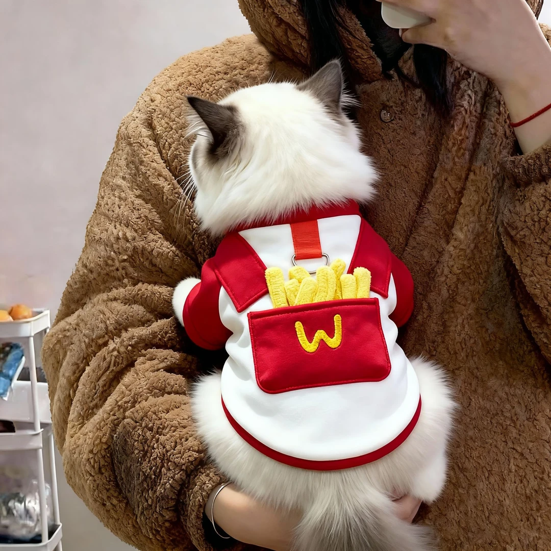 猫咪衣服秋冬季保暖卫衣布偶英短蓝猫小猫泰迪比熊宠物狗狗防掉毛