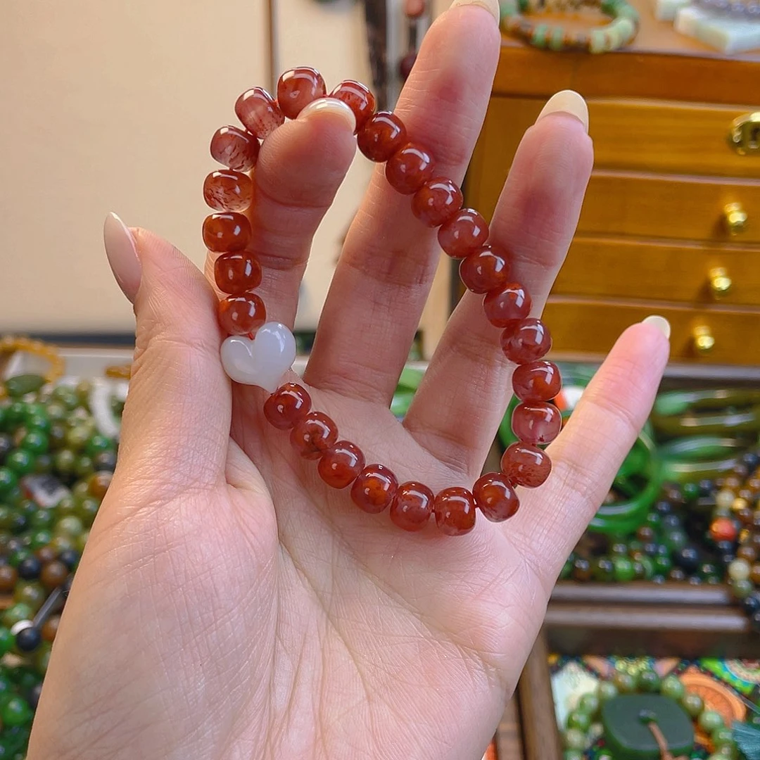 南红玛瑙未镶嵌手链