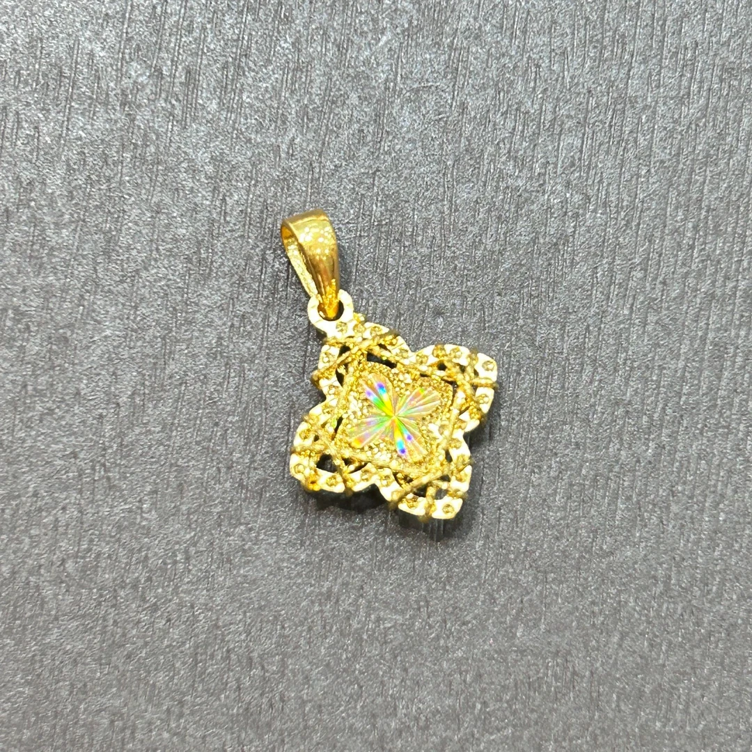 【木子专享】足金999投资金攒黄金七彩四叶草ZBHJD1268克重多退少补