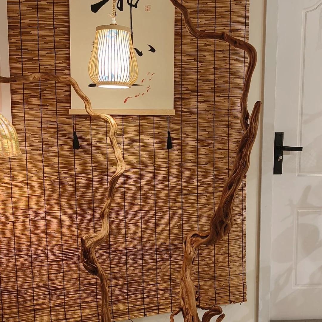 柏木（崖柏）东**阳一体杜鹃根落地灯