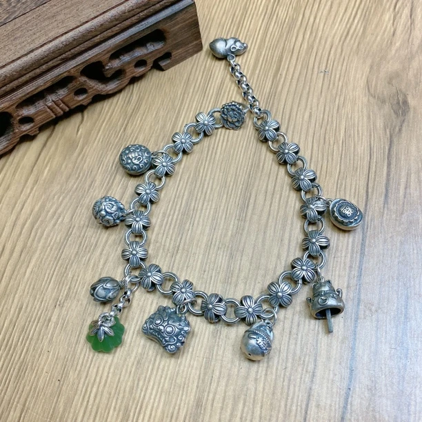 925银脚链 脚镯脚链复古