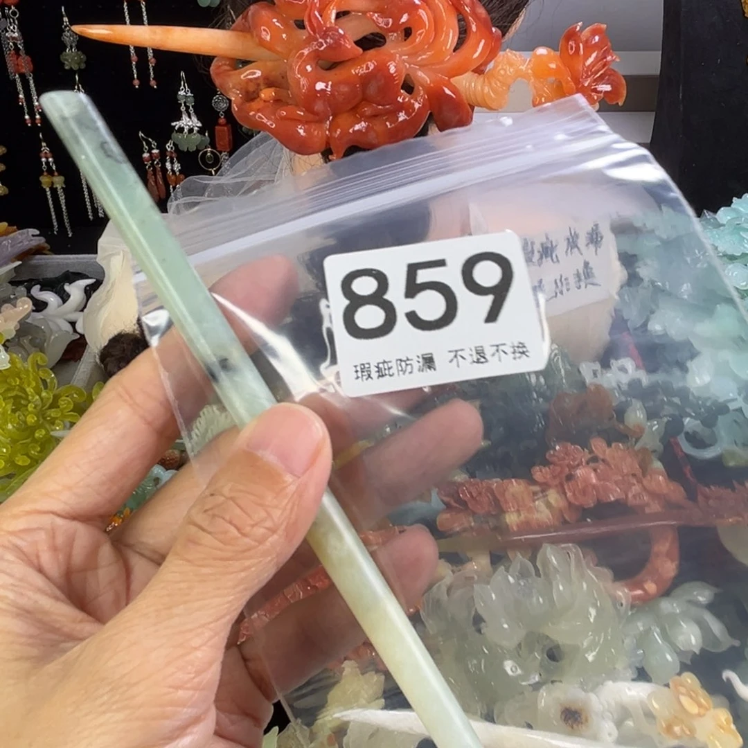 未镶嵌岫玉发饰晚***梁