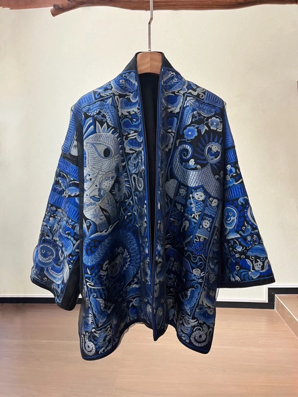 重工纯手绣新中式外套宽松中国风