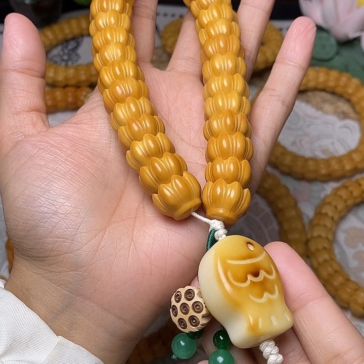 猴头核桃吊坠莲花1617