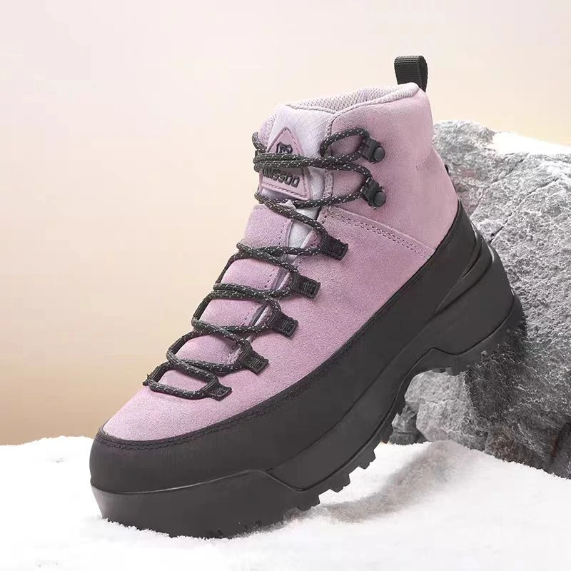 抗寒-30°男女情侣雪地靴头层皮加真羊毛东北大棉鞋纯皮户外鞋