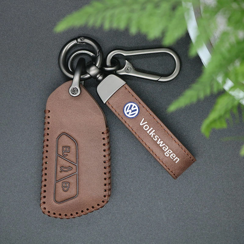25款高尔夫8 ID3途昂X蔚然ID4凌渡ID.6揽境真皮钥匙套 钥匙包扣壳