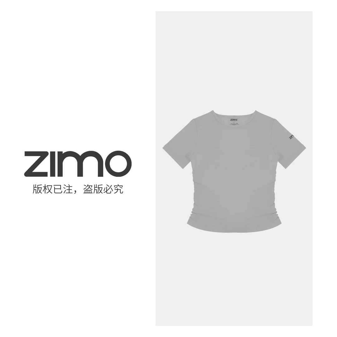 女士短袖深花灰514-zimo-瑜伽健身瑜伽服健身服YFDX514