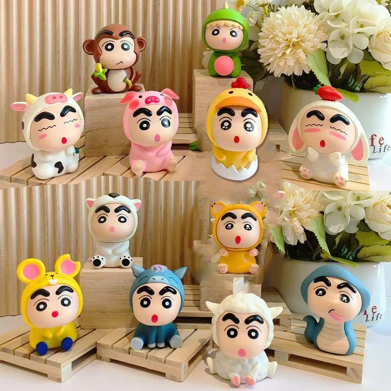 蜡笔小新 12生肖可爱摆件 对对碰